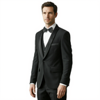 Élégance Nocturne | Smoking Slim Homme avec Revers Châle | Ensemble 3 Pièces pour Soirées Formelles 2