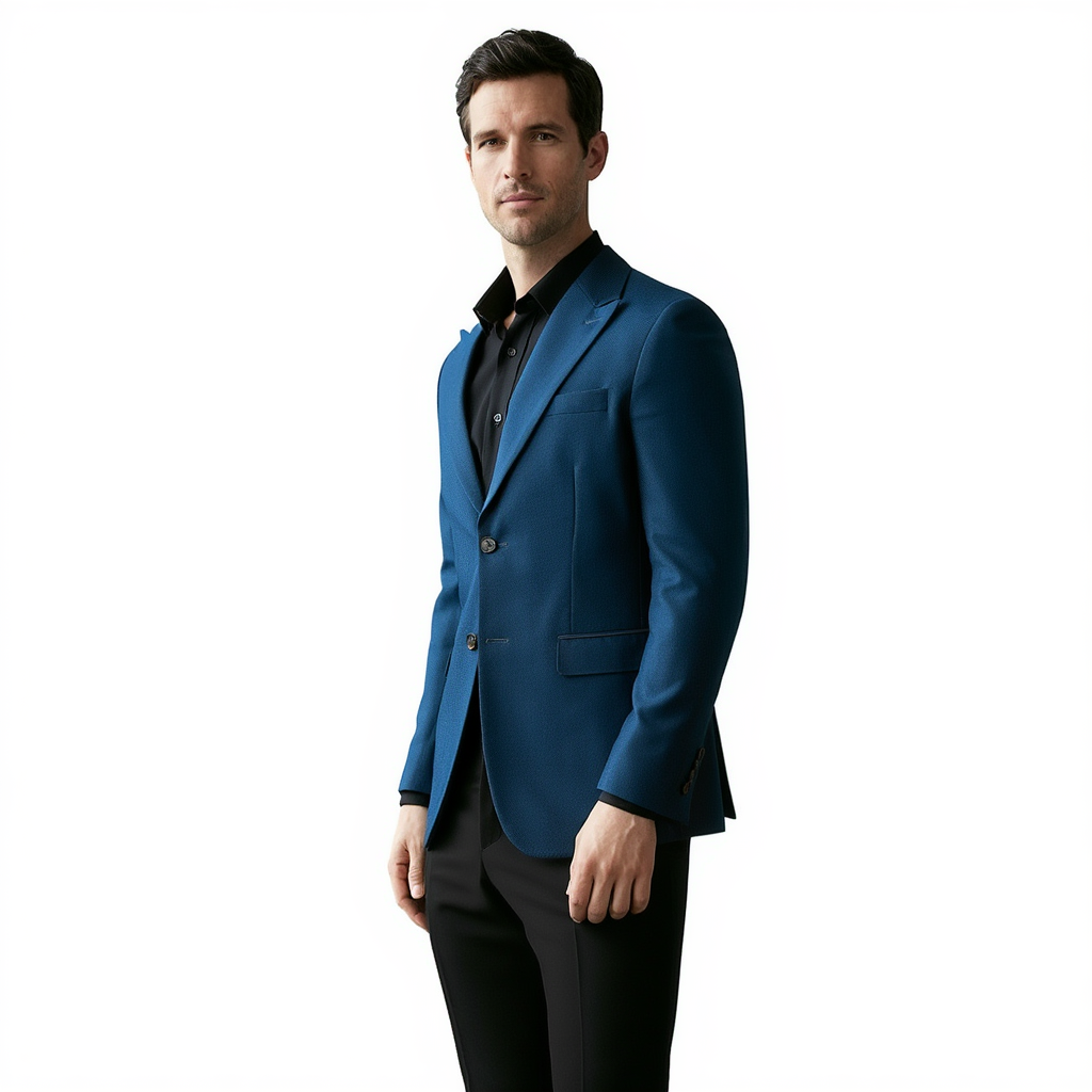 Élégance Suprême | Blazer Homme Ajusté avec Revers Pointus | Confort Optimal pour Événements Formels 3