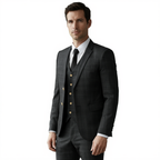 Costume Élégant 3 Pièces Rayé avec Coupe Slim Fit | Ensemble Raffiné pour Occasions Formelles 6