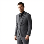 Élan TrioPro | Costume Trois Pièces Homme Slim Fit avec Veste, Gilet et Pantalon | Élégance Professionnelle 10