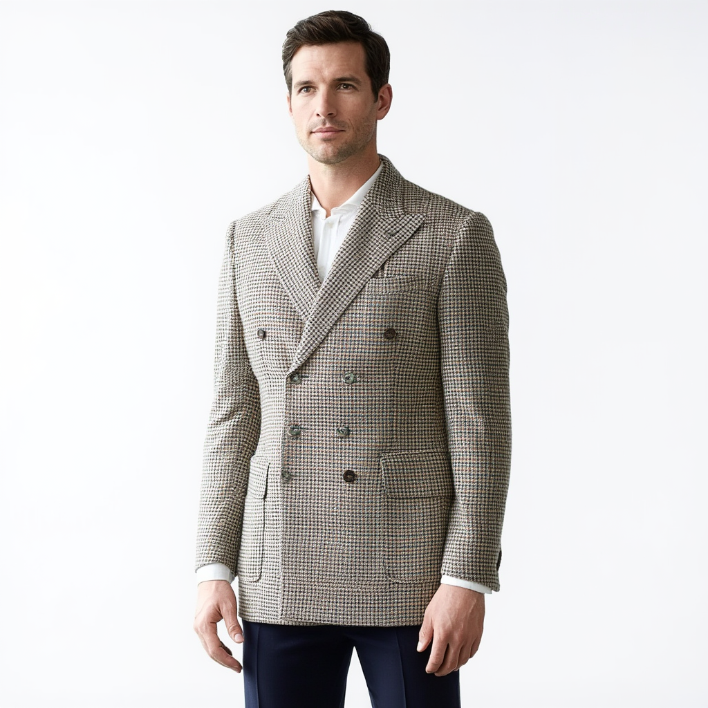 Veste Homme | Veste Croisée Slim Fit en Polyester Premium | Style Britannique pour Élégance Classique 4