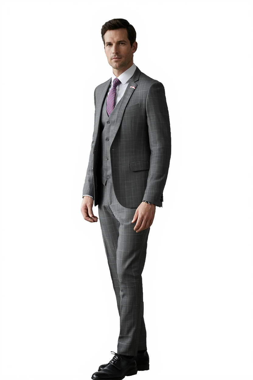 Élégance Moderne | Blazer Ajusté en Tweed avec Fermeture à 1 Bouton | Style Polyvalent pour Gentleman 5