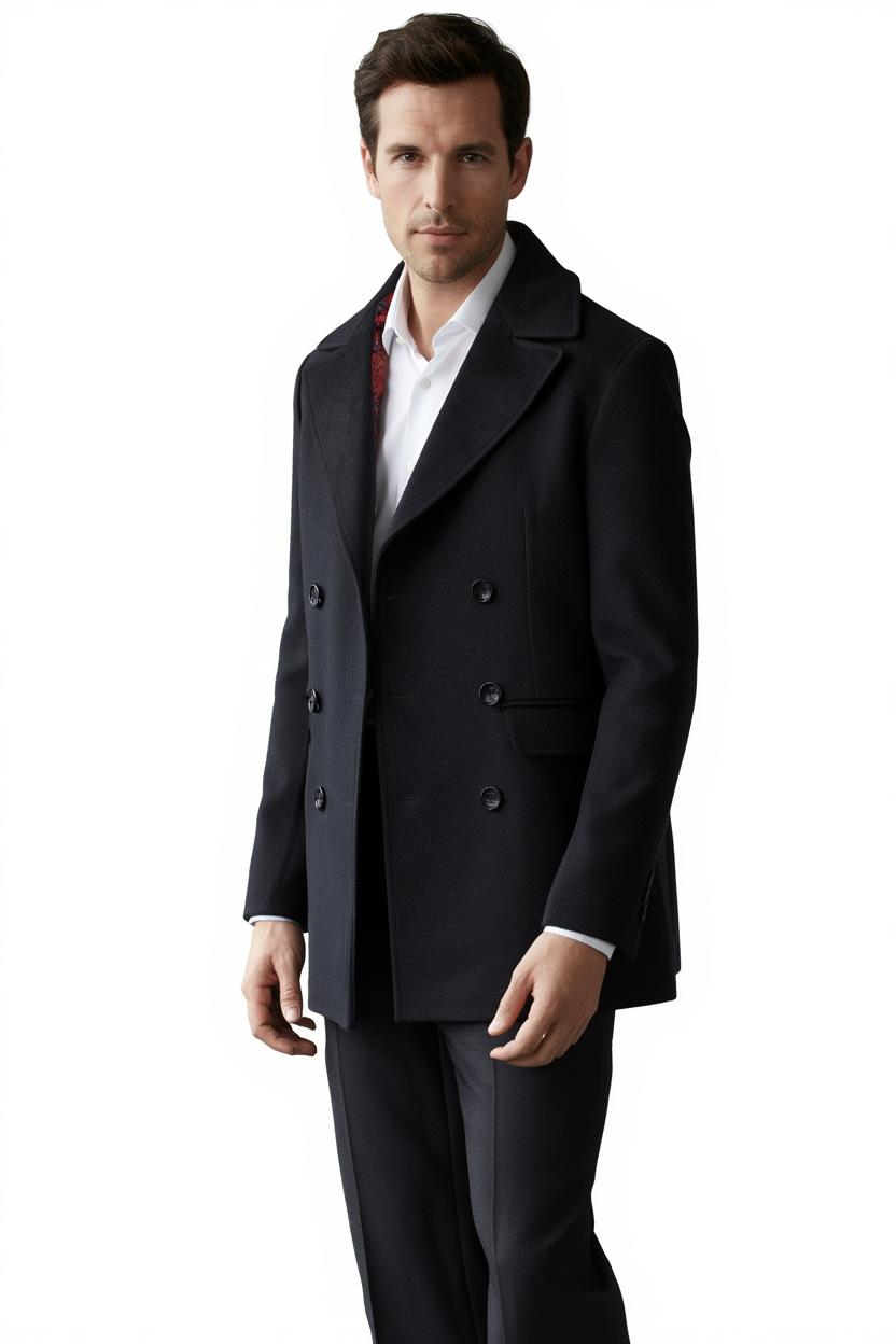 Manteau Élégant | Manteau Shelby avec Doublure Rouge pour Style Intemporel 4