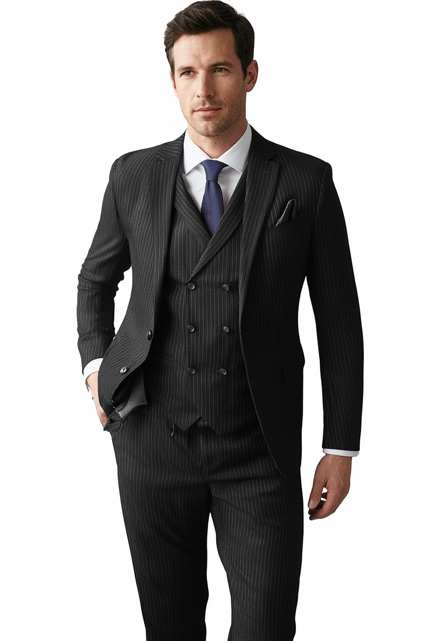 Élégance Classique | Costume Trois Pièces avec Coupe Ajustée | Charme Britannique pour Occasions Formelles 7