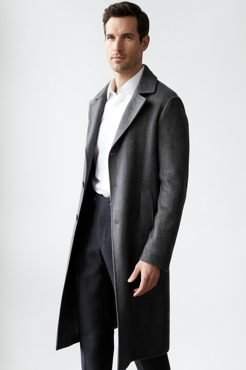 Manteau Long Femme Noir avec Élégance Classique | Style Sophistiqué pour Toutes Occasions 2