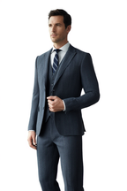 Arthur | Costume Trois Pièces en Tweed avec Blazer et Gilet | Élégance Masculine pour Automne-Hiver 1