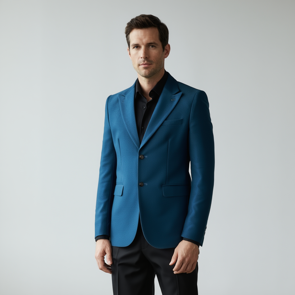 Élégance Suprême | Blazer Homme Ajusté avec Revers Pointus | Confort Optimal pour Événements Formels 2