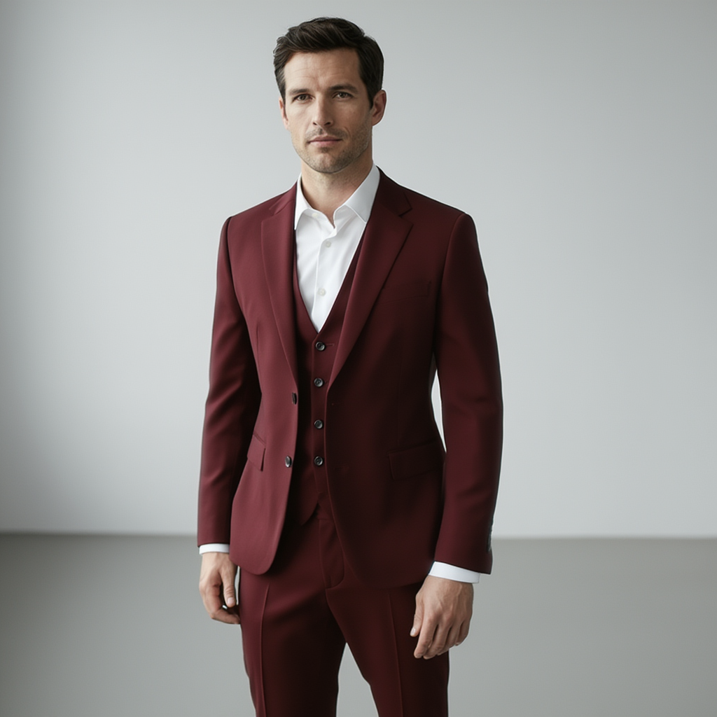 Élégance Suprême | Costume Homme 3 Pièces avec Veste à Épaulettes | Look Chic pour Mariage et Événements Formels 2