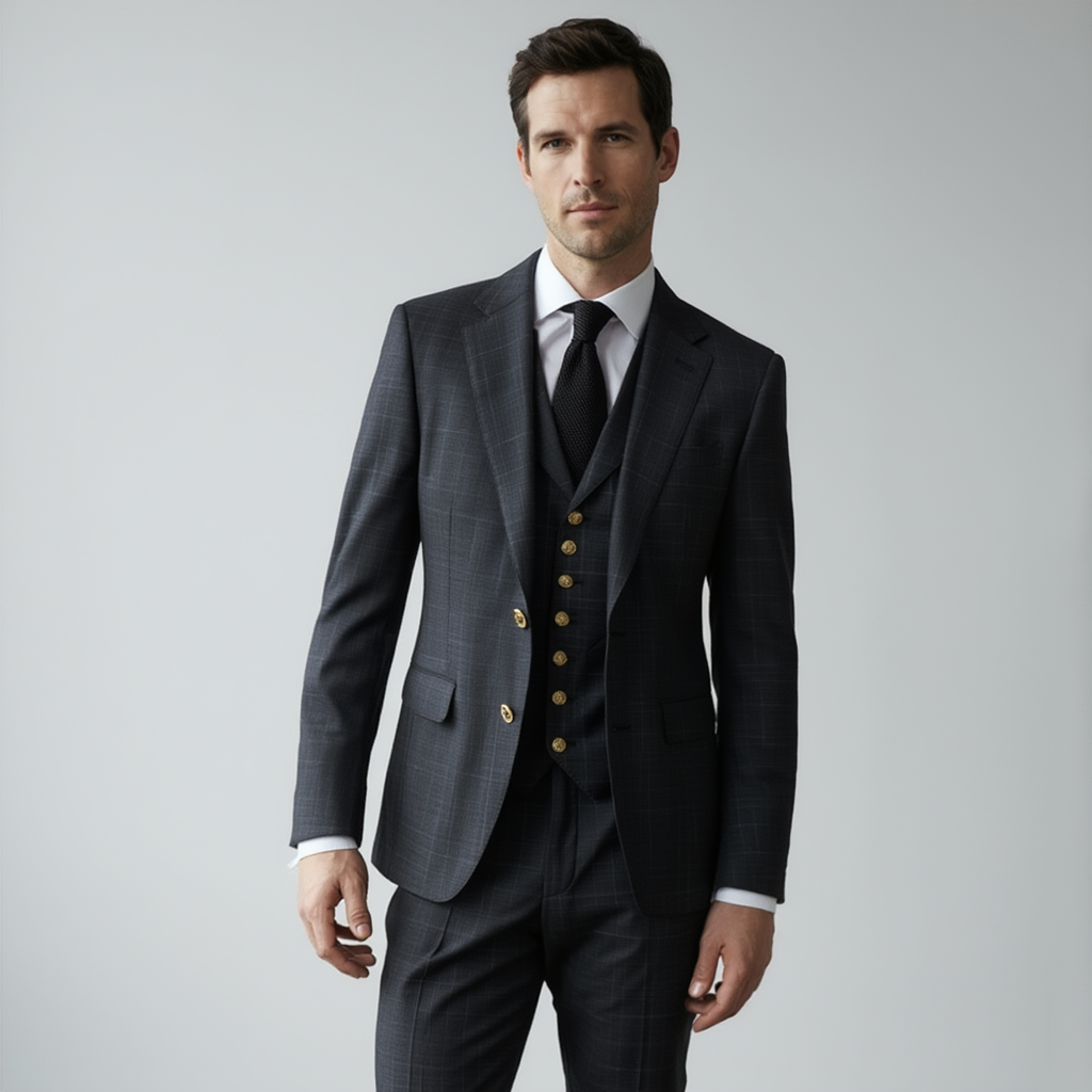 Costume Élégant 3 Pièces Rayé avec Coupe Slim Fit | Ensemble Raffiné pour Occasions Formelles 2