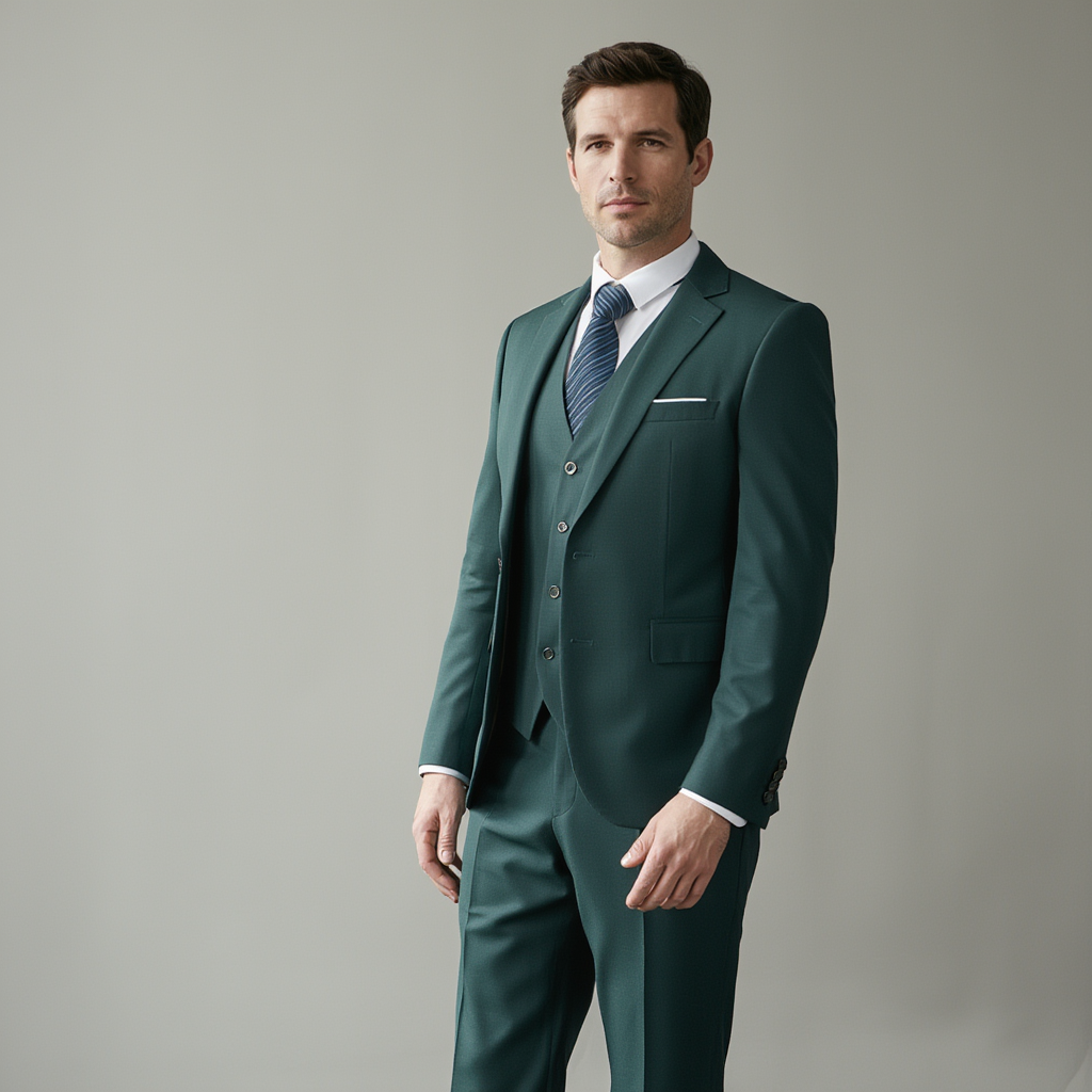 Élégant Costume 3 Pièces Classique pour Homme avec Veste et Gilet | Tenue Sophistiquée pour Toutes Occasions 2