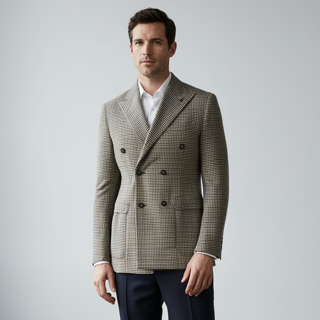Veste Homme | Veste Croisée Slim Fit en Polyester Premium | Style Britannique pour Élégance Classique 2