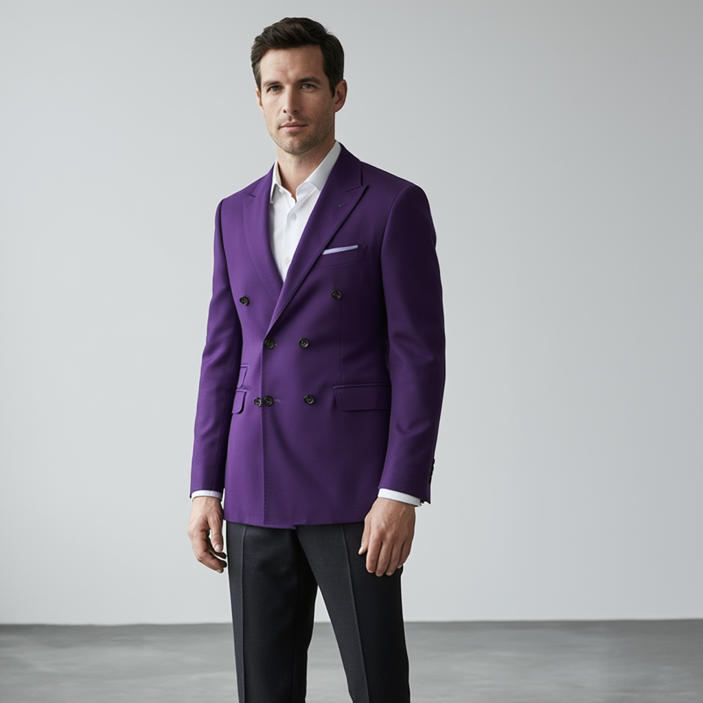Veste Élégante pour Homme | Tissu Haut de Gamme avec Coupe Croisée | Style Casual Chic pour Occasions Formelles 3