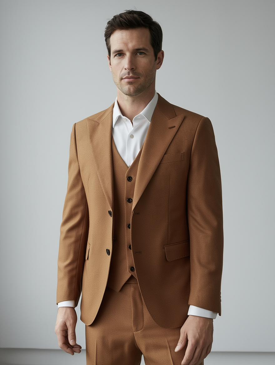 Élégance Urbaine | Costume 3 Pièces Homme Slim Fit en Coton Doux | Style Contemporain pour Confort Optimal 3