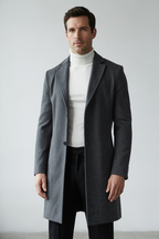 Manteau Hiver Homme Long avec Coupe Structurée | Élégance et Confort pour l'Hiver 4