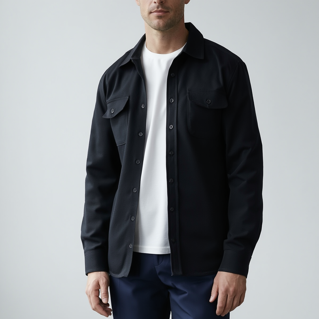 Eclipse Automne | Chemise Homme Classique à Manches Longues avec Poignets Ajustables | Élégance Polyvalente 4