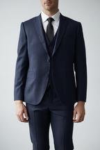 Costume Trois Pièces Élégant avec Blazer Ajusté et Motif Carreaux pour Style Polyvalent 5