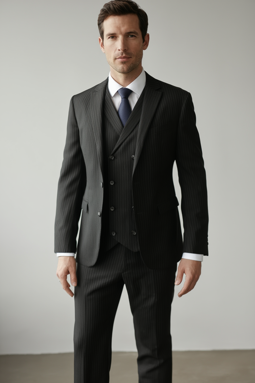 Élégance Classique | Costume Trois Pièces avec Coupe Ajustée | Charme Britannique pour Occasions Formelles 3