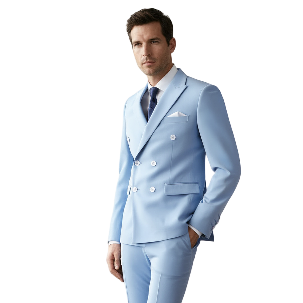 Costume Homme Classique avec Design Croisé Élégant | Parfait pour Mariage et Événements Formels 8