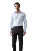 Élégance Classique | Chemise en Coton Bleu pour Homme avec Finitions Soignées | Style Polyvalent pour Toutes Occasions 1