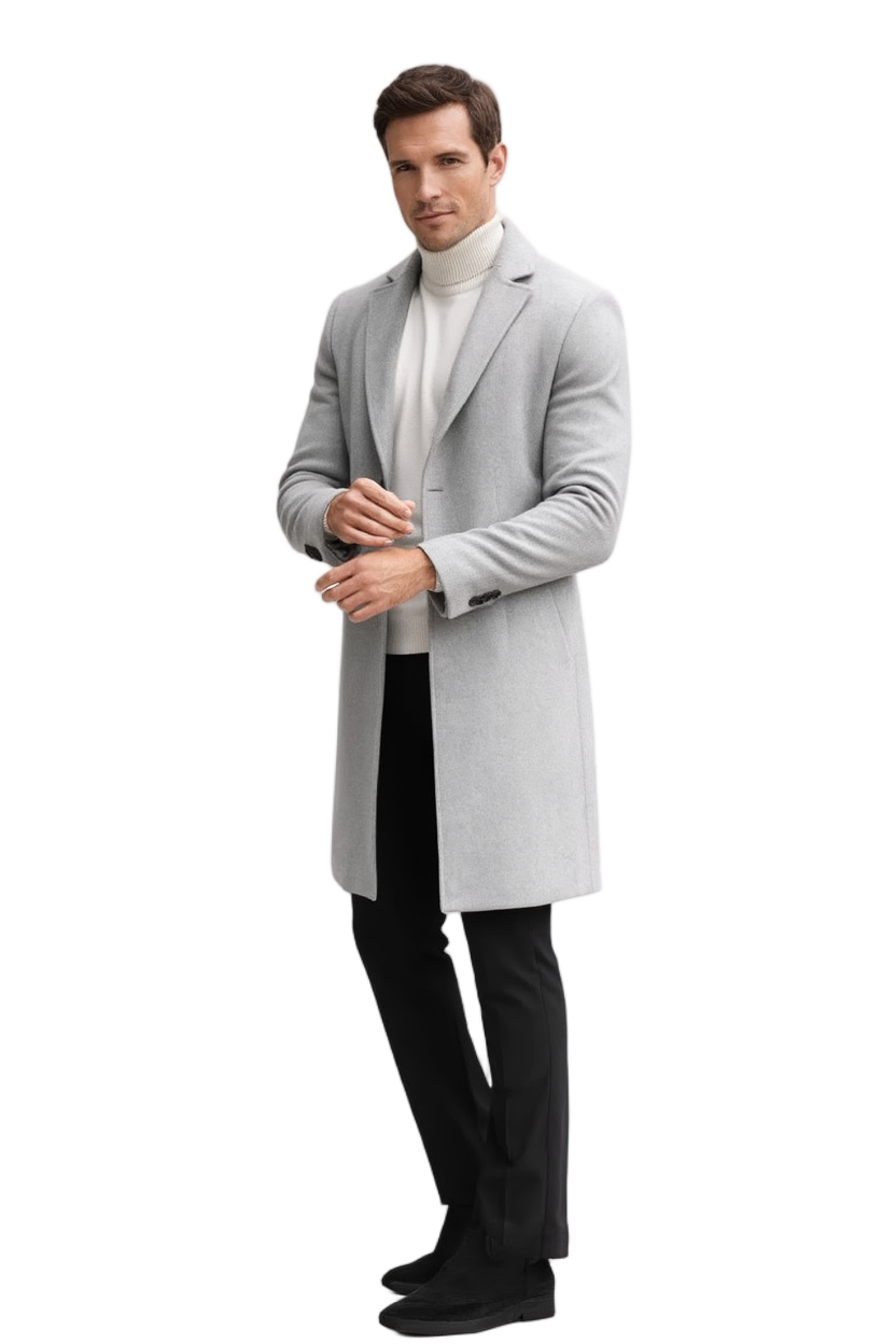 Manteau Hiver Homme Long avec Coupe Structurée | Élégance et Confort pour l'Hiver 11