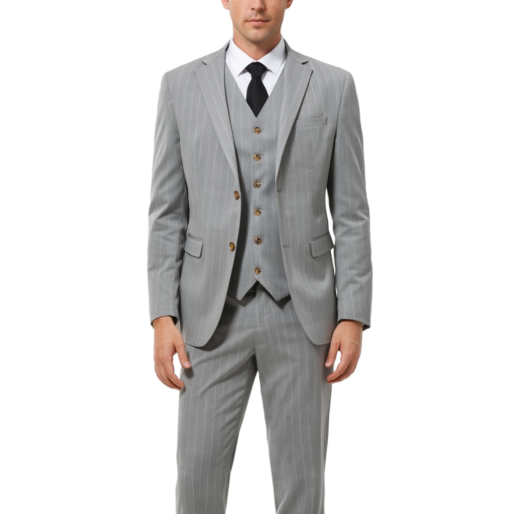 Costume Trois Pièces Londres Élégant