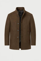 Manteau d'Hiver Homme Zippé avec Col Montant - Élégance et Confort 8