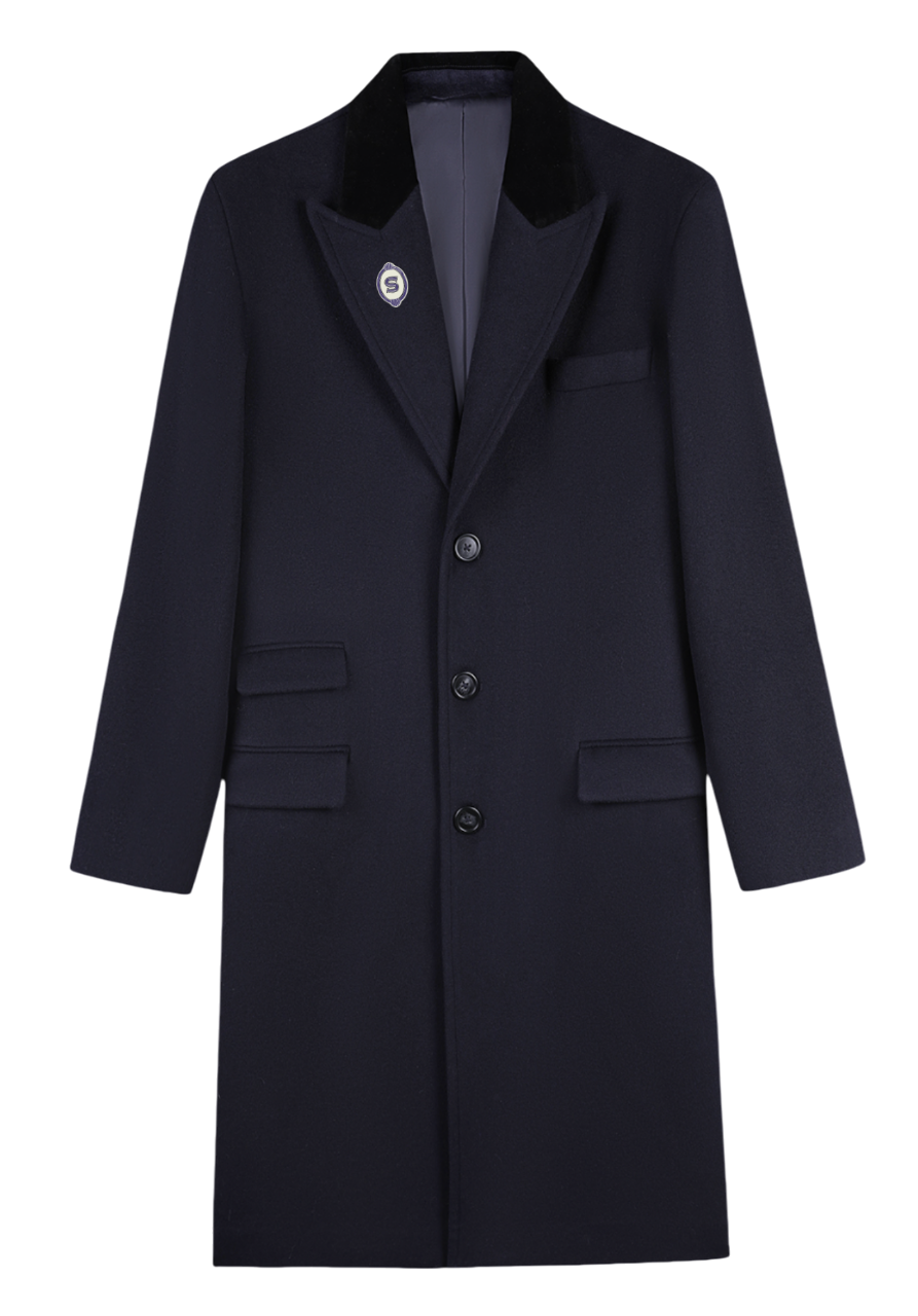 Manteau Élégant en Laine avec Col en Velours pour Automne-Hiver - Style Sophistiqué 6