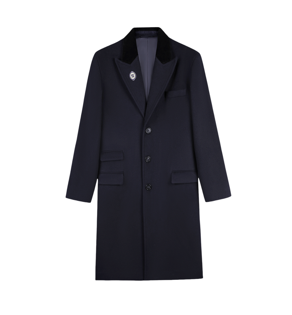 Manteau Élégant en Laine avec Col en Velours pour Automne-Hiver - Style Sophistiqué 7