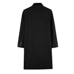 Manteau Long en Laine avec Col en Velours et Doublure Rouge pour Élégance Automnale 9