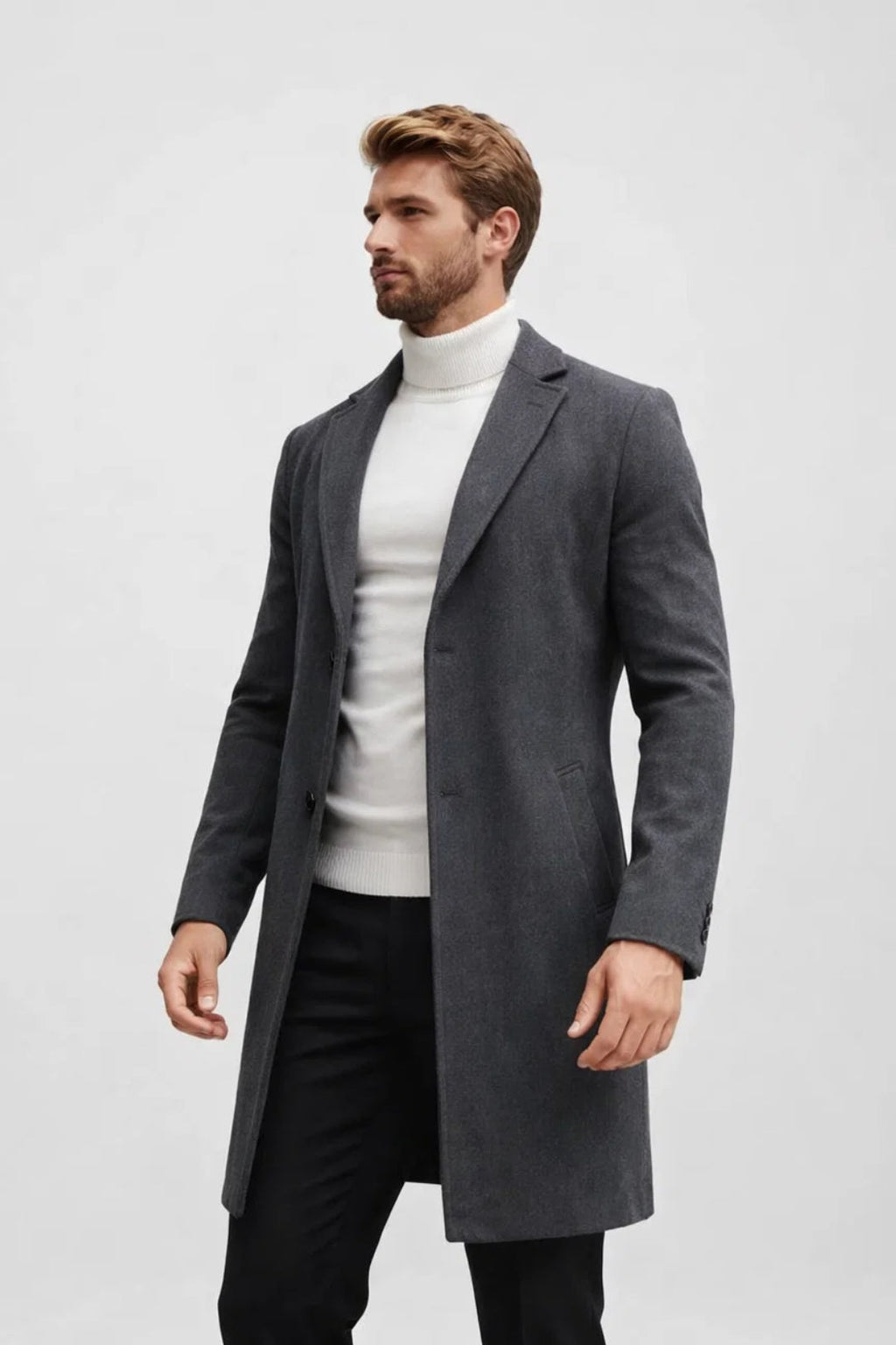 Manteau Hiver Homme Long avec Coupe Structurée | Élégance et Confort pour l'Hiver 6