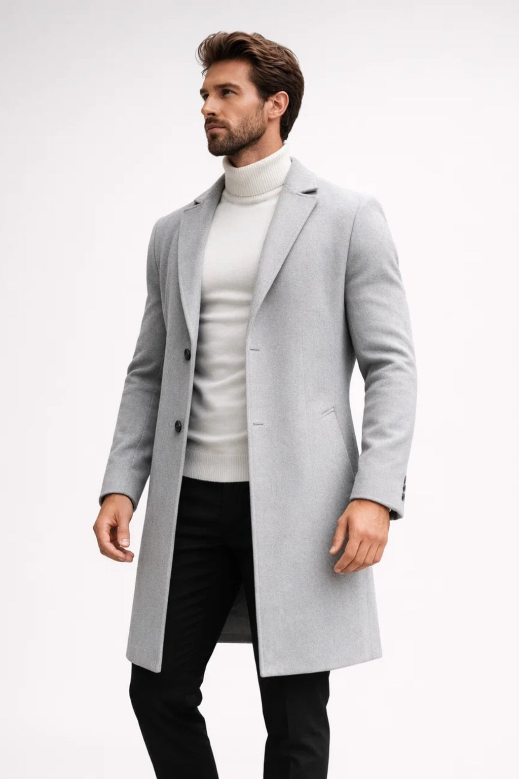 Manteau Hiver Homme Long avec Coupe Structurée | Élégance et Confort pour l'Hiver 8