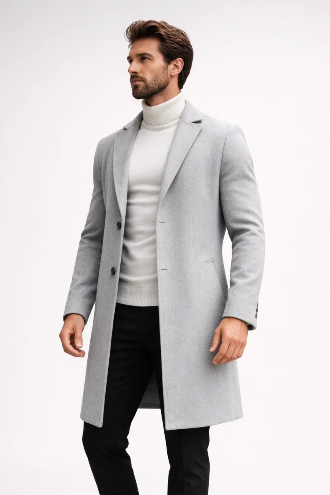 Manteau Hiver Homme Long avec Coupe Structurée | Élégance et Confort pour l'Hiver 8