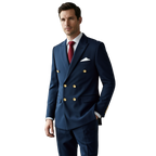 Costume Homme Élégant avec Design Croisé en Polyester et Polyamide pour Confort et Style 7