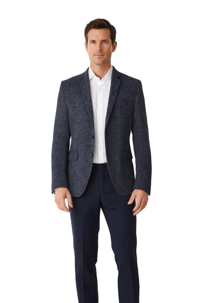 Veste de Costume Moderne pour Homme avec Silhouette Structurée | Élégance et Confort pour Mi-Saison 1