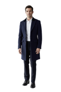 Manteau Élégant en Laine avec Col en Velours pour Automne-Hiver - Style Sophistiqué 1