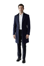 Manteau Élégant en Laine avec Col en Velours pour Automne-Hiver - Style Sophistiqué 1