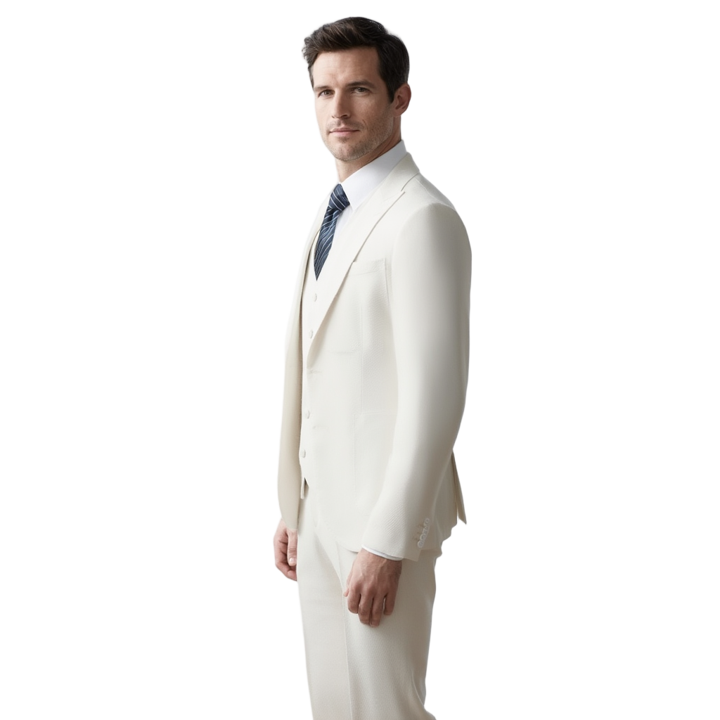 Costume 3 Pièces Homme Slim Fit en Polyester avec Finitions Impeccables | Élégance Polyvalente 10