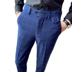 Pantalon Habillé à Carreaux Slim Fit en Polyester Viscose | Élégance et Confort Quotidien 7