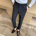 Pantalon Habillé à Carreaux Slim Fit en Polyester Viscose | Élégance et Confort Quotidien 10