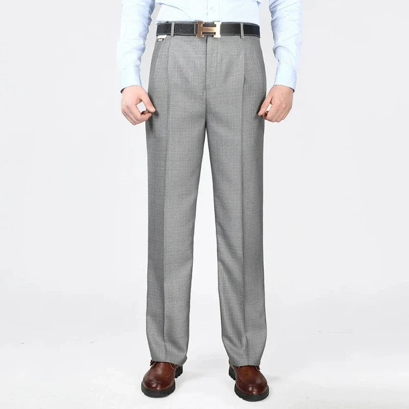 Élégance Masculine | Pantalon Habillé en Mélange Polyester et Soie avec Coupe Traditionnelle | Confort Optimal pour Occasions Formelles 8