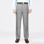 Élégance Masculine | Pantalon Habillé en Mélange Polyester et Soie avec Coupe Traditionnelle | Confort Optimal pour Occasions Formelles 8