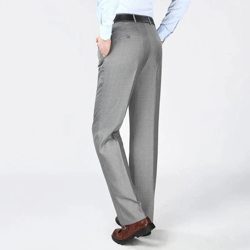 Élégance Masculine | Pantalon Habillé en Mélange Polyester et Soie avec Coupe Traditionnelle | Confort Optimal pour Occasions Formelles 9