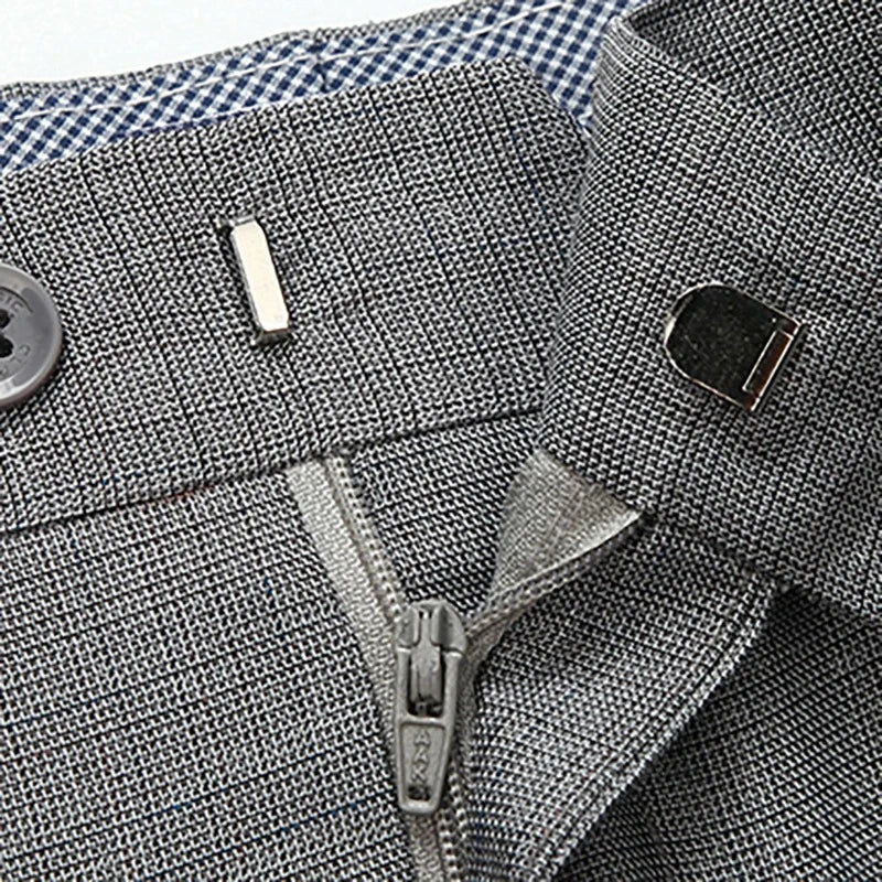 Élégance Masculine | Pantalon Habillé en Mélange Polyester et Soie avec Coupe Traditionnelle | Confort Optimal pour Occasions Formelles 11