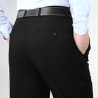 Élégance Masculine | Pantalon Habillé en Mélange Polyester et Soie avec Coupe Traditionnelle | Confort Optimal pour Occasions Formelles 12