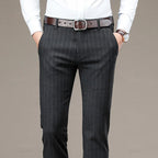 Élégance Classique | Pantalon Habillé Rayé pour Homme avec Coupe Moderne | Confort Optimal pour Occasions Formelles 8