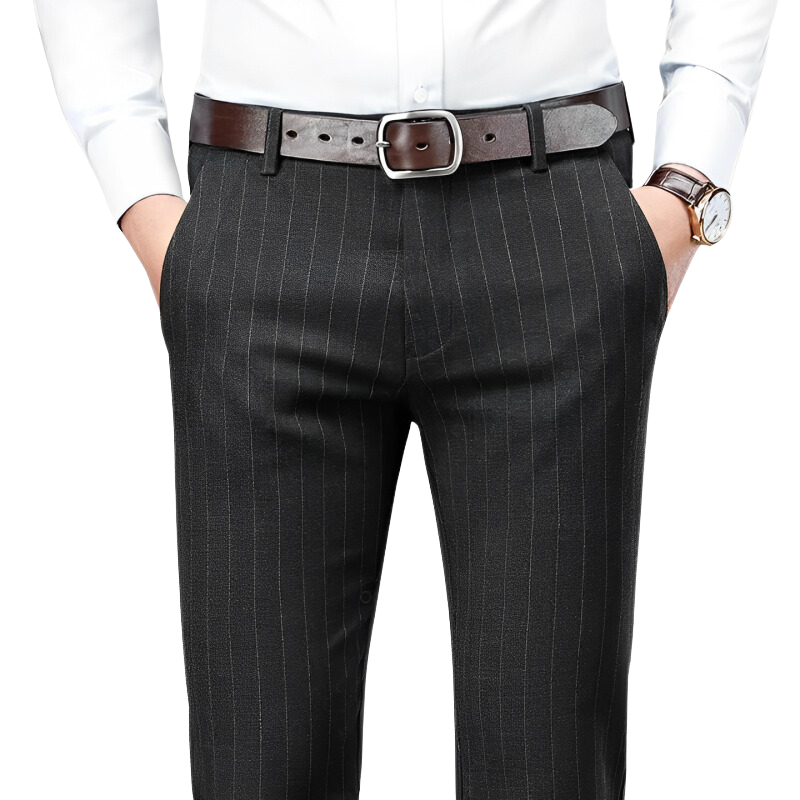 Élégance Classique | Pantalon Habillé Rayé pour Homme avec Coupe Moderne | Confort Optimal pour Occasions Formelles 9