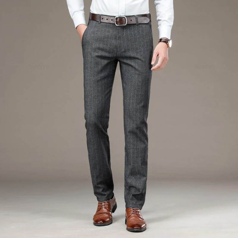 Élégance Classique | Pantalon Habillé Rayé pour Homme avec Coupe Moderne | Confort Optimal pour Occasions Formelles 10