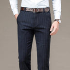 Élégance Classique | Pantalon Habillé Rayé pour Homme avec Coupe Moderne | Confort Optimal pour Occasions Formelles 16