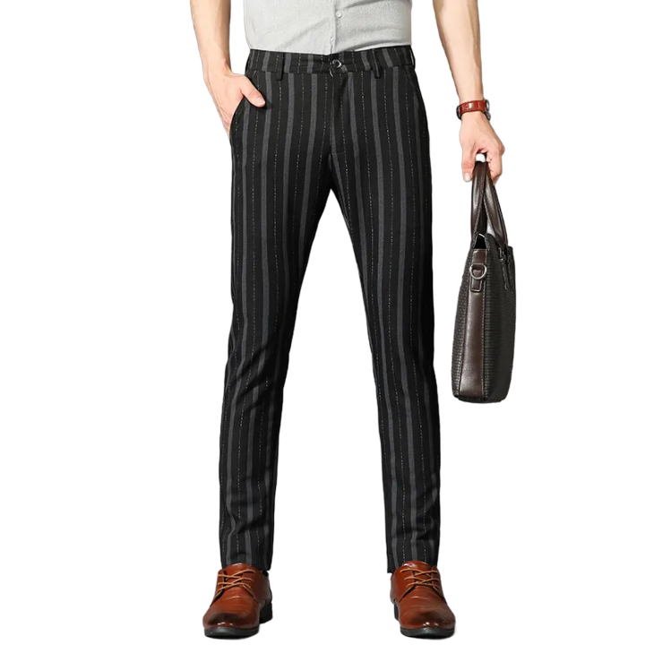 Pantalon Habillé Rayé pour Homme avec Coupe Slim Fit | Élégance et Confort au Bureau 7