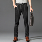 Pantalon Habillé Rayé pour Homme avec Coupe Slim Fit | Élégance et Confort au Bureau 8